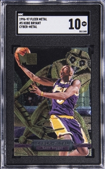 1996-97 Fleer Metal Basketball Cyber-Metal #5 Kobe Bryant Rookie Card - SGC GM 10